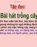 Giáo án điện tử môn Tiếng Việt lớp 3 - Tuần 31: Tập đọc Bài hát trồng cây