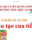 Bài giảng môn Tiếng Việt lớp 4 năm học 2021-2022 - Tuần 1: Luyện từ và câu Cấu tạo của tiếng (Trường Tiểu học Ái Mộ B)