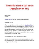 Tìm hiểu bài thơ Đất nước (Nguyễn Đình Thi)