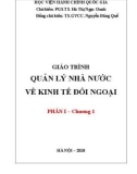 Giáo trình Quản lý nhà nước về kinh tế đối ngoại - PGS.TS. Hà Thị Ngọc Oanh