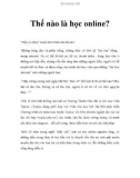 Thế nào là học online?