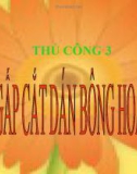 Bài giảng Thủ công 3 bài 5: Gấp, cắt, dán bông hoa