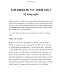 Kinh nghiệm thi New TOEIC: lưu ý kỹ năng nghe