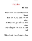 Bài thơ Ý XUÂN 