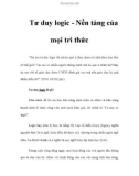 Tư duy logic - Nền tảng của mọi tri thức