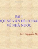 Một số vấn đề về nhà nước