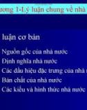 Bài giảng Lý luận nhà nước