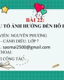 Bài giảng Sinh học 7 bài 22 sách Cánh diều: Các yếu tố ảnh hưởng đến hô hấp tế bào