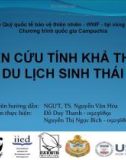 Bài giảng Nghiên cứu tính khả thi của du lịch sinh thái - NGƯT, TS. Nguyễn Văn Hóa