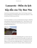 Lanzarote - Điểm du lịch hấp dẫn của Tây Ban Nha