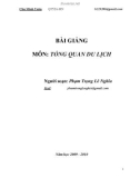 Bài giảng Tổng quan du lịch - Phạm Trọng Lê Nghĩa