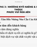 Bài giảng Điều hành hoạt động nhà hàng-Bar - Chương 3: Những kỹ năng và kiến thức phục vụ đồ ăn (ThS. Nguyễn Sơn Tùng)