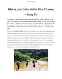 Khám phá thiên nhiên Rào Thương – hang Én