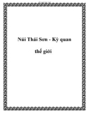 Núi Thái Sơn - Kỳ quan thế giới