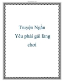 Yêu phải gái làng chơi