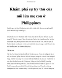 Khám phá sự kỳ thú của núi lửa mẹ con ở Philippines