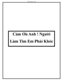 Cảm Ơn Anh ! Người Làm Tim Em Phải Khóc