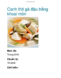 Canh thịt gà đậu trắng khoai môn