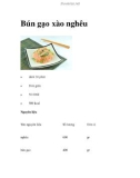 Bún gạo xào nghêu