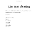 Làm bánh sầu riêng