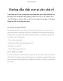 Hướng dẫn thắt cravat cho chú rể