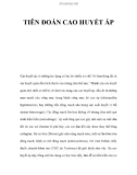 TIÊN ĐOÁN CAO HUYẾT ÁP