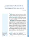 Nghiên cứu trị số siêu âm doppler động mạch rốn và động mạch não giữa thai nhi bình thường từ 38 đến 41 tuần
