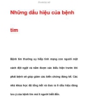 Những dấu hiệu của bệnh tim