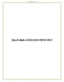 Quyết định số 822/QĐ-UBND 2013