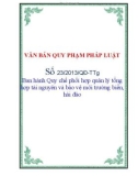 VĂN BẢN QUY PHẠM PHÁP LUẬTSố 23/2013/QĐ-TTg Ban hành Quy chế phối hợp quản lý tổng hợp tài nguyên và bảo vệ môi trường biển, hải đảo