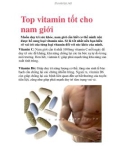 Top vitamin tốt cho nam giới