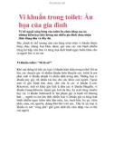 Vi khuẩn trong toilet: Ẩn họa của gia đình