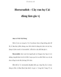 Horseradish - Cây rau họ