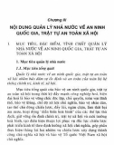 Giáo trình Quản lý nhà nước về an ninh, quốc phòng: Phần 2 - PGS. TS. Nguyễn Xuân Yêm