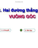 §2. Hai đường thẳng vuông góc (11NC)