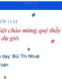 Hình học 11: Tiết 14 hai đường thẳng chéo nhau và hai đường thẳng song song - GV. Bùi Thị Nhuệ