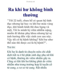 Ra khí hư không bình thường