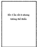 Iốt: Cần rất ít nhưng không thể thiếu