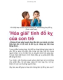 'Hóa giải' tính đố kỵ của con trẻ