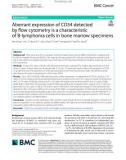 Aberrant expression of CD54 detected by flow cytometry is a characteristic of B-lymphoma cells in bone marrow specimens