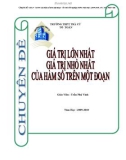 Bài toán tìm giá trị lớn nhất, giá trị nhỏ nhất của hàm số trên một đoạn