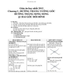 Giáo án hay nhất 2012 Chương I : ĐƯỜNG THẲNG VUÔNG GÓC ĐƯỜNG THẲNG SONG SONG §1 HAI GÓC ĐỐI ĐỈNH