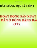 Bài giảng Địa lý 4 bài 15: Hoạt động sản xuất của người dân ở đồng bằng Bắc Bộ (TT)