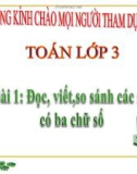 Bài giảng Đọc, viết, so sánh các số có 3 chữ số - Toán 3 - GV.Ng.P.Hùng