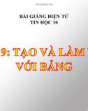 Bài giảng Tin học 10 bài 19: Tạo và làm việc với bảng