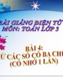 Bài giảng Trừ các số có ba chữ số (có nhớ 1 lần) - Toán 3 - GV.Ng.P.Hùng