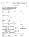 Đề thi giữa học kì 1 môn Toán lớp 9 năm 2023-2024 có đáp án - Trường THCS Lê Quý Đôn, Tiên Phước