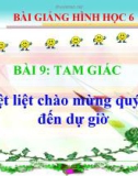 Bài giảng Hình học 6 chương 2 bài 9: Tam giác