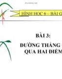 Bài giảng Hình học 6 chương 1 bài 3: Đường thẳng đi qua hai điểm