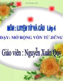 Bài giảng Luyện từ và câu lớp 4: Mở rộng vốn từ dũng cảm